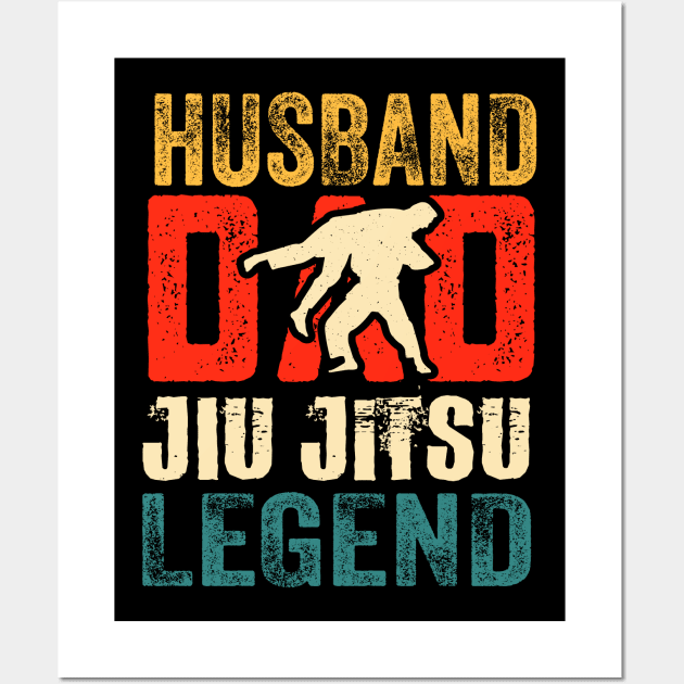 husband dad  jiu jitsu legend Wall Art by TheDesignDepot